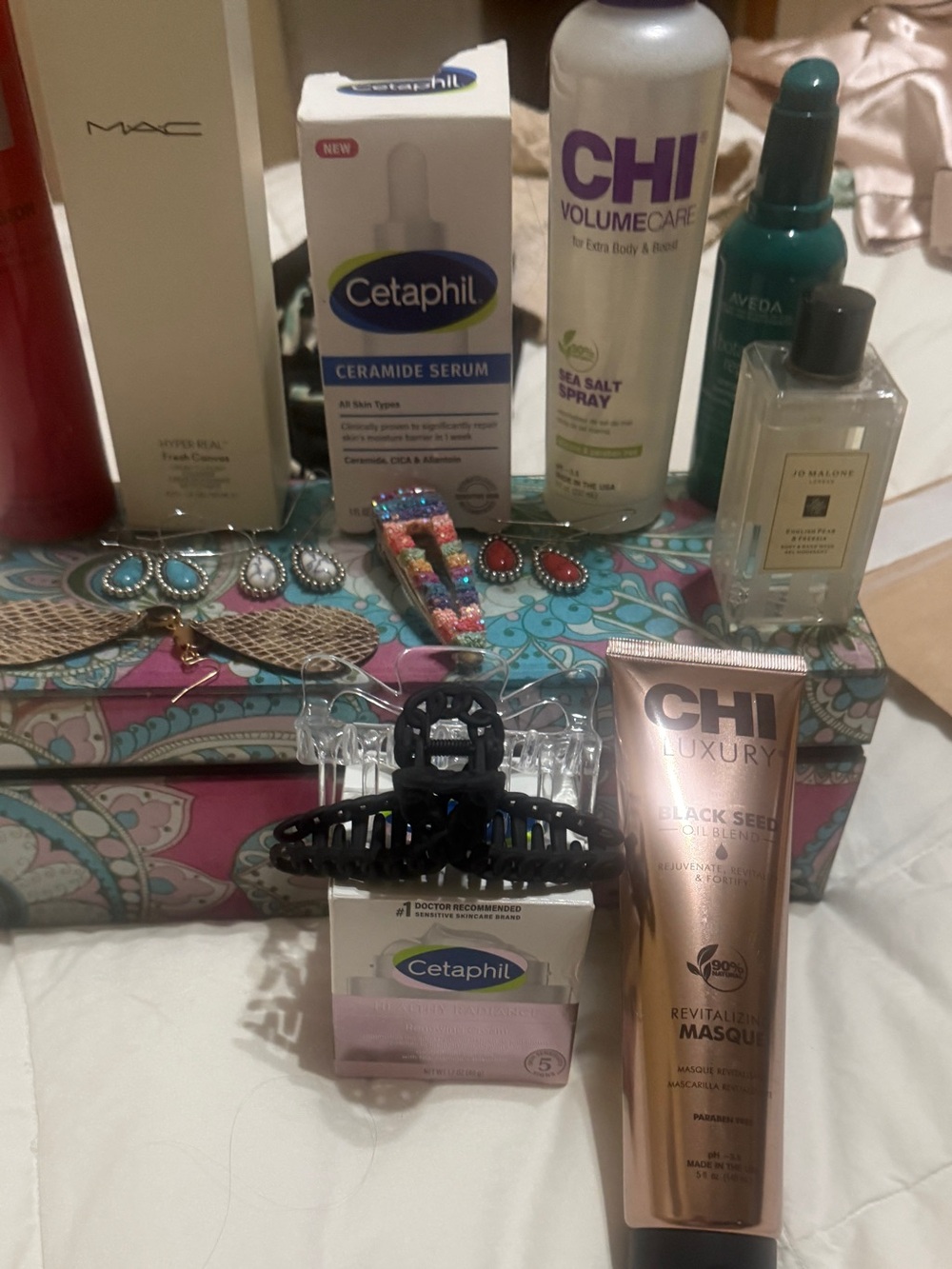 Hair, face products